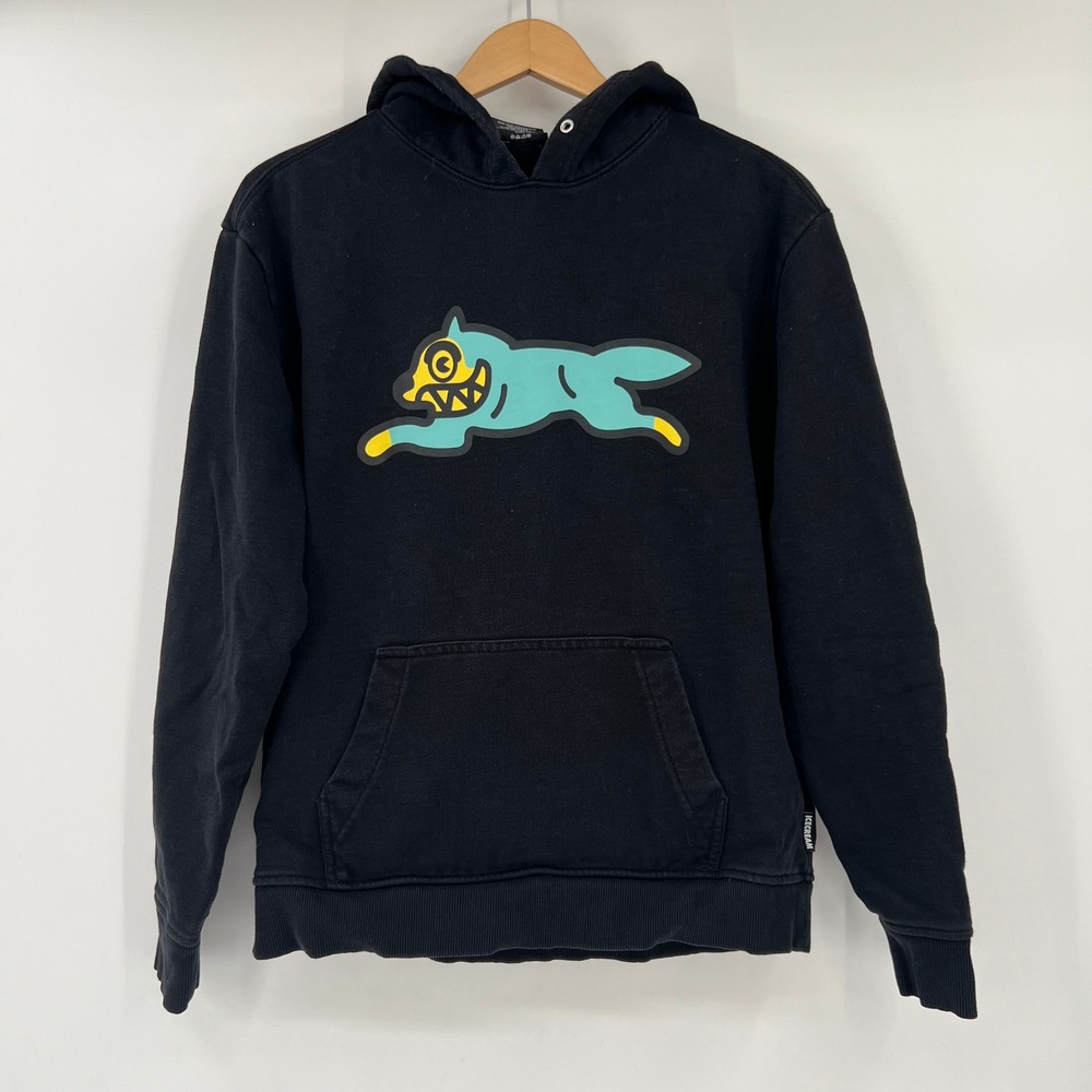 Icecream BBC Size Medium M Black Running Dog Graphic Pullover Hoodie Sweatshirt
